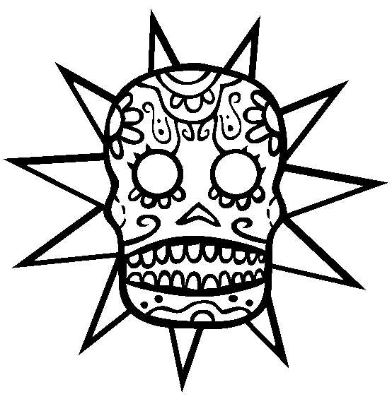 calaveras para colorear e imprimir