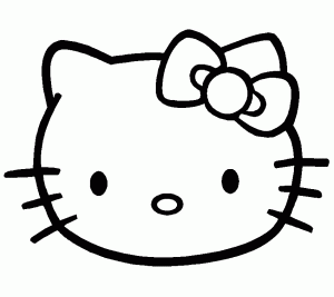 Hello Kitty para colorear, pintar e imprimir