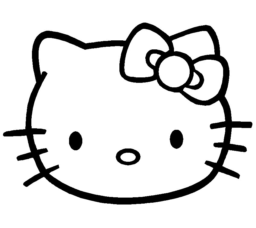 cara de hello kitty para imprimir