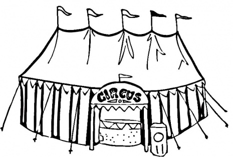 carpa de circo para colorear