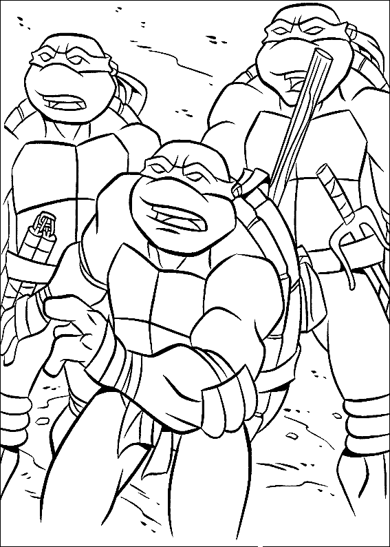 colorear tortugas ninja
