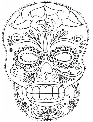 Calaveras para colorear, pintar e imprimir