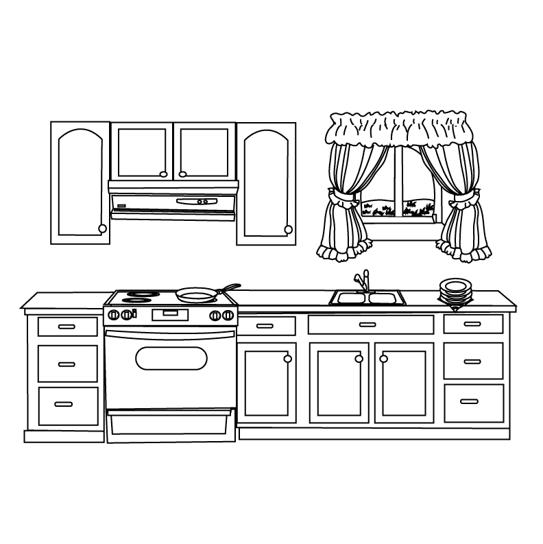 dibujar cocina