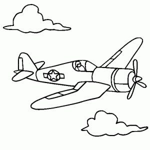 dibujo de avion para colorear