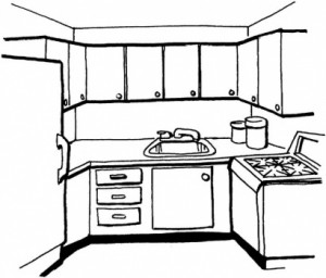 dibujo de cocina para colorear