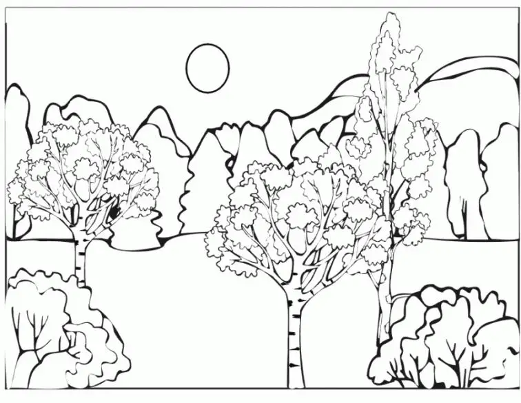 dibujo de la selva para colorear