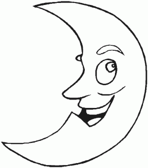 dibujo de luna para colorear