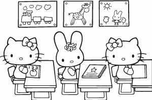 dibujo para colorear de hello kitty