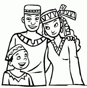 dibujo para colorear de la familia