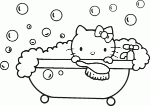 dibujo para colorear hello kitty