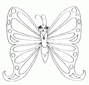 dibujo para colorear mariposas