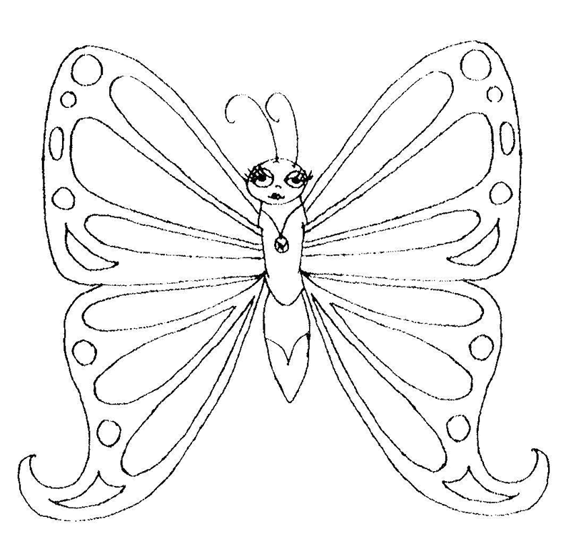 dibujo para colorear mariposas