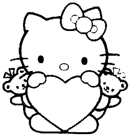 dibujos colorear hello kitty
