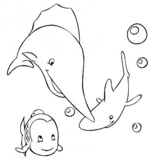 dibujos de animales acuaticos para colorear