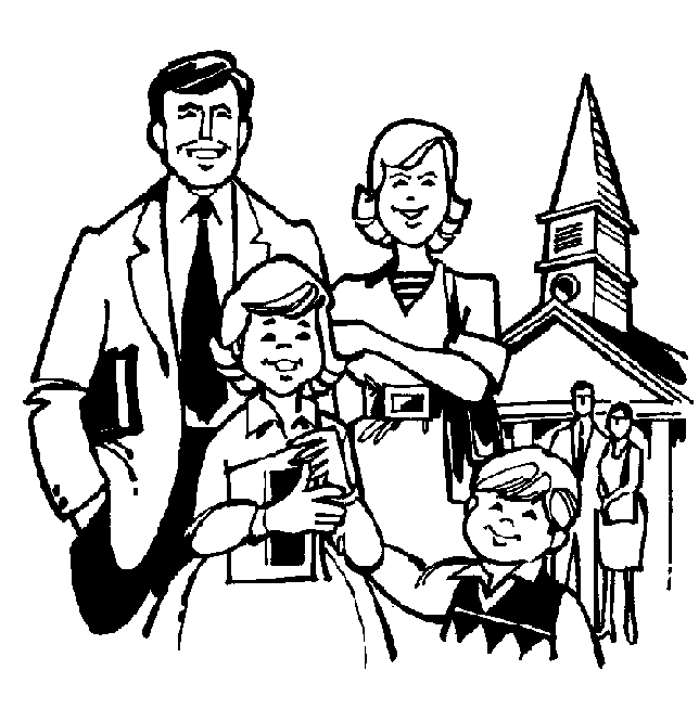 dibujos de familia para colorear