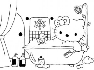 dibujos hello kitty para colorear