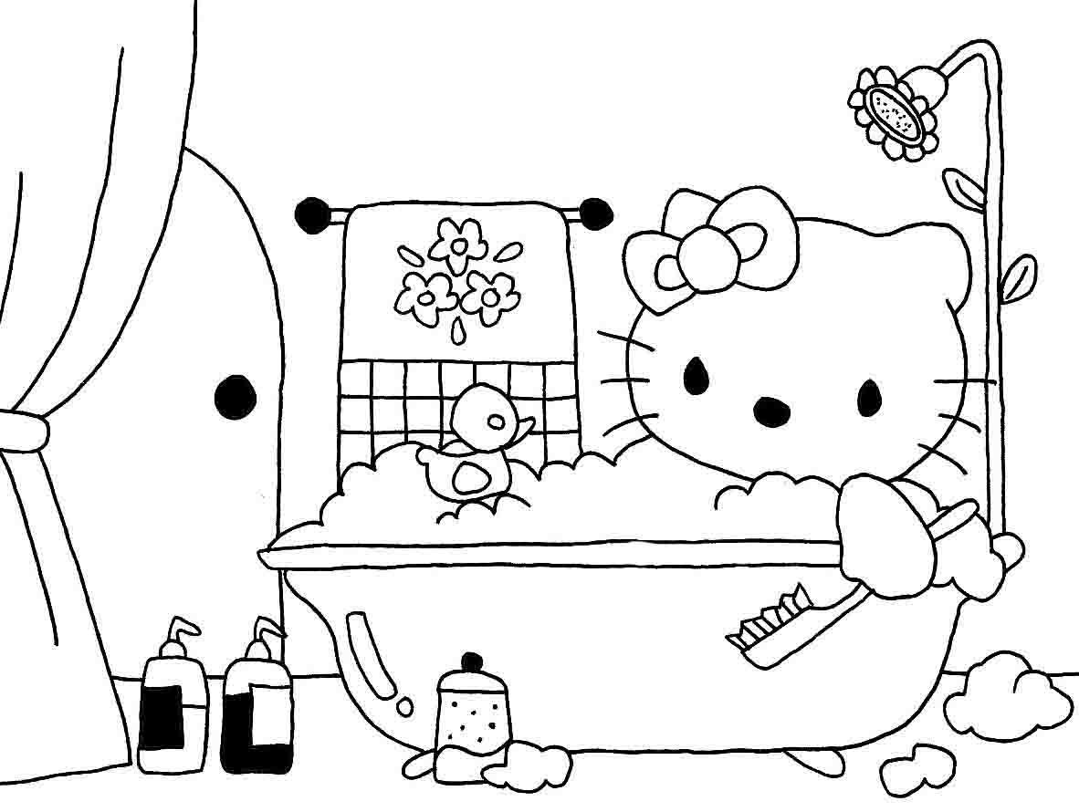 dibujos hello kitty para colorear