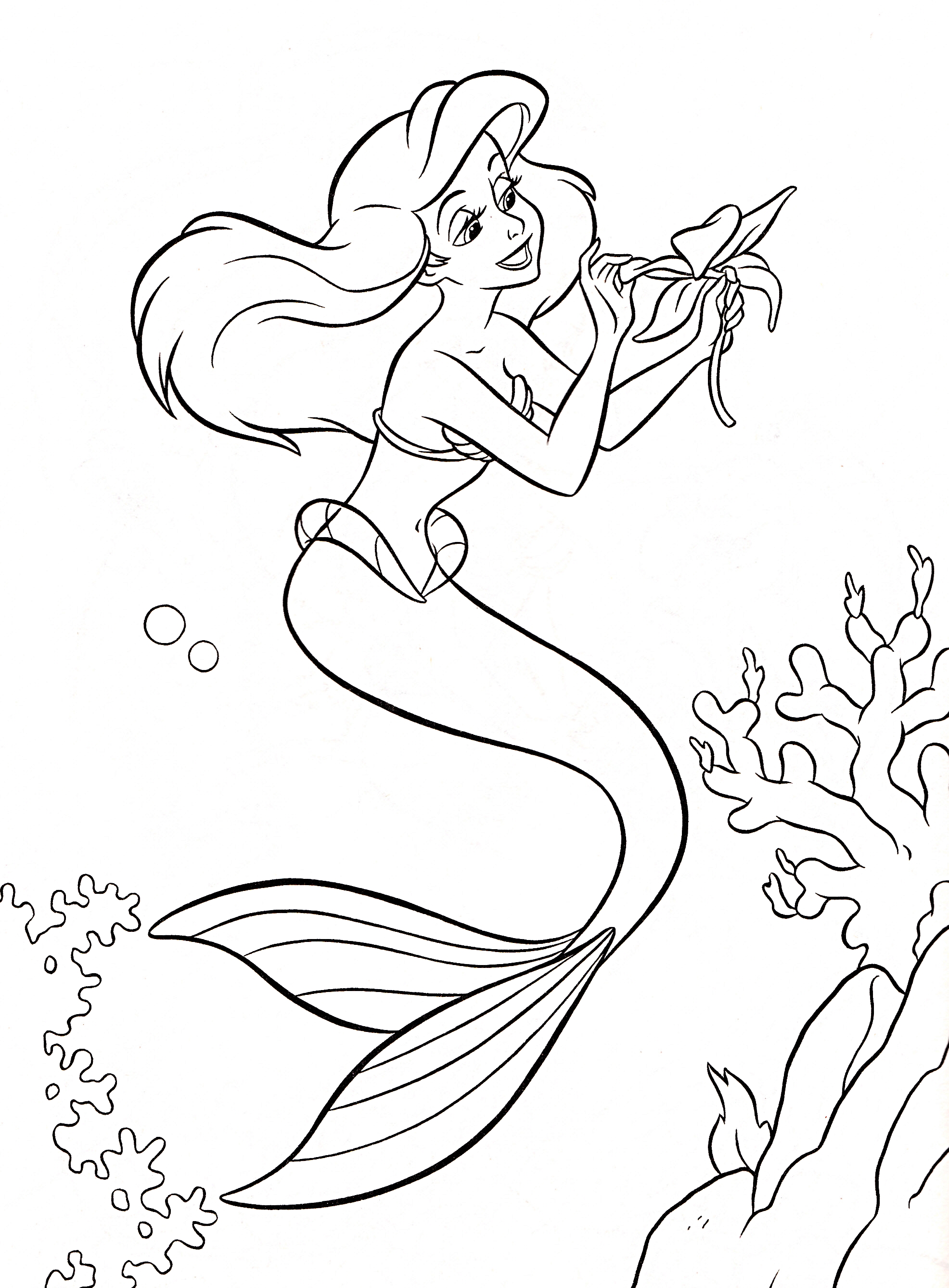 dibujos para colorear ariel