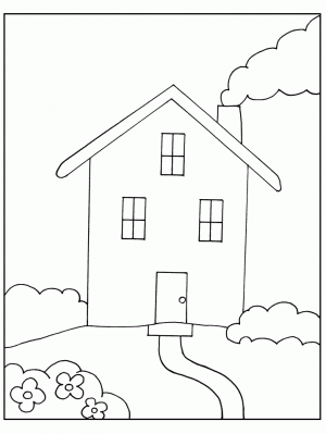 dibujos para colorear casas