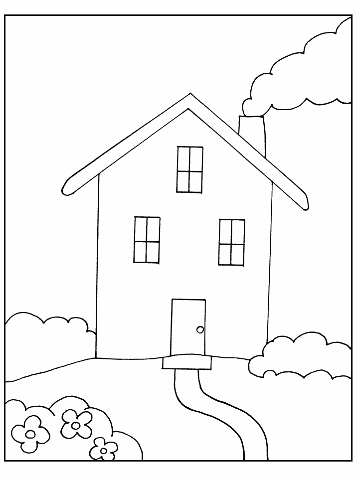 dibujos para colorear casas