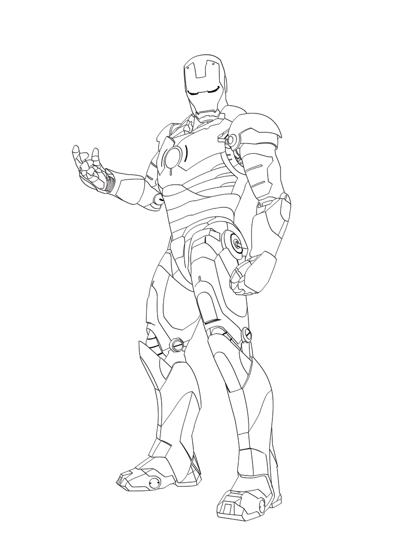 dibujos para colorear de iron man