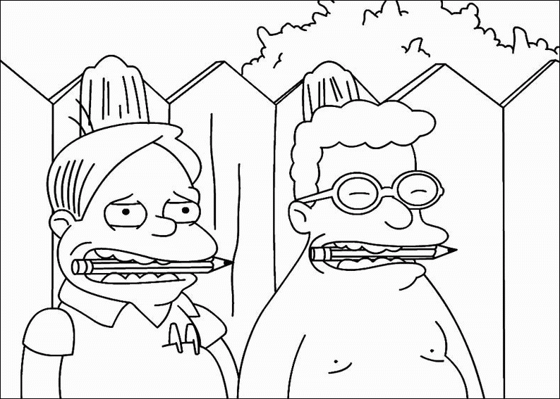 dibujos para colorear de los simpsons