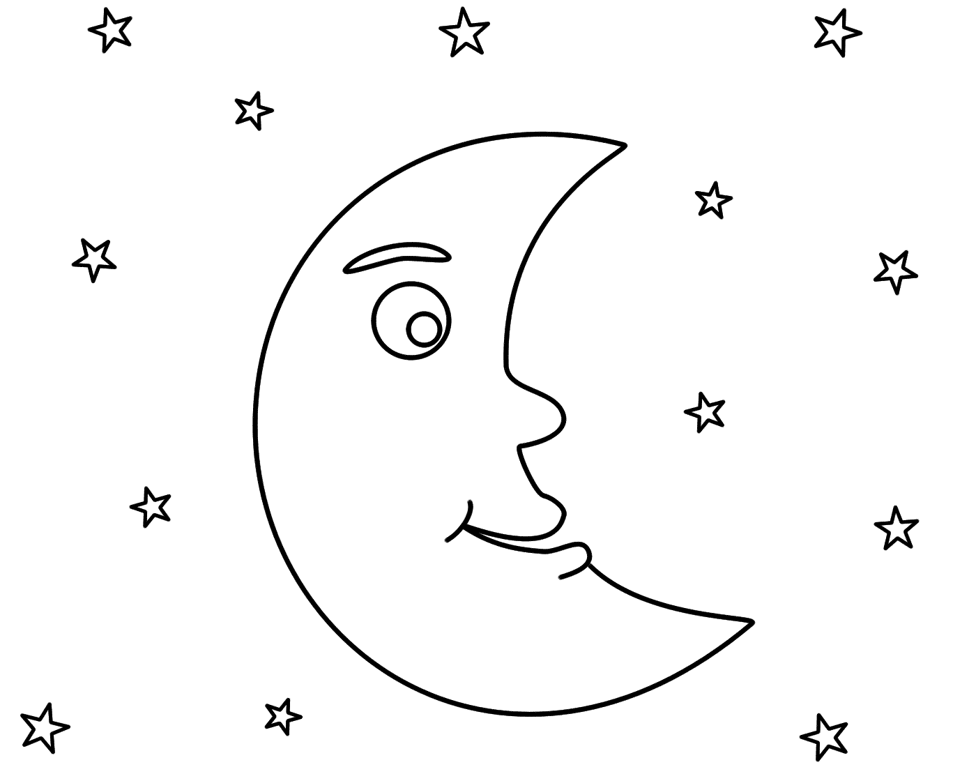 dibujos para colorear de lunas