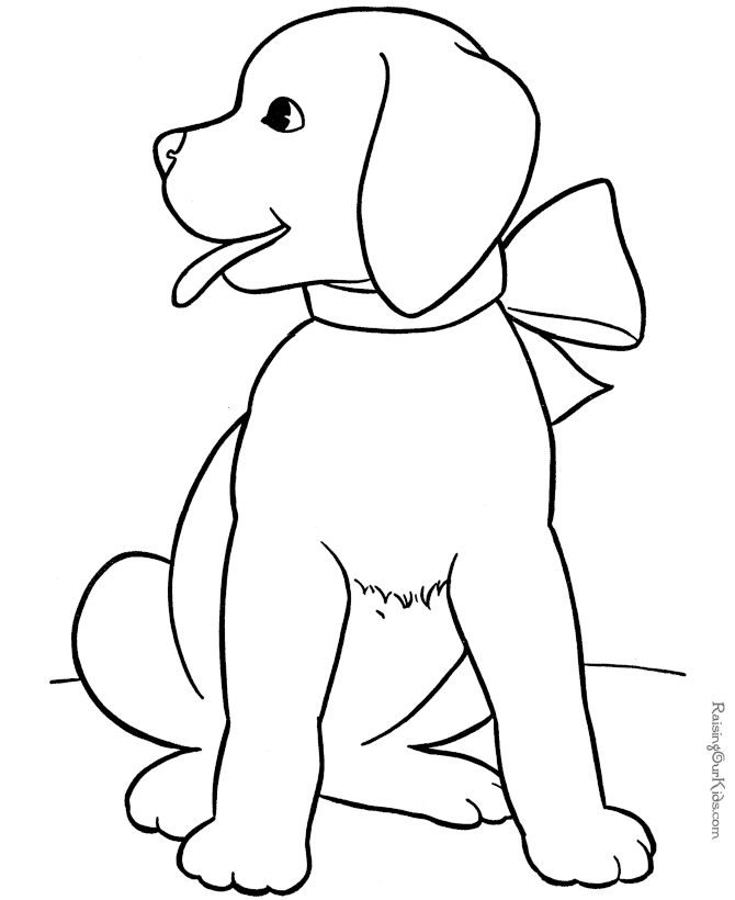 dibujos para colorear de perritos tiernos