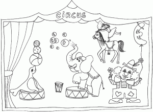 dibujos para colorear del circo