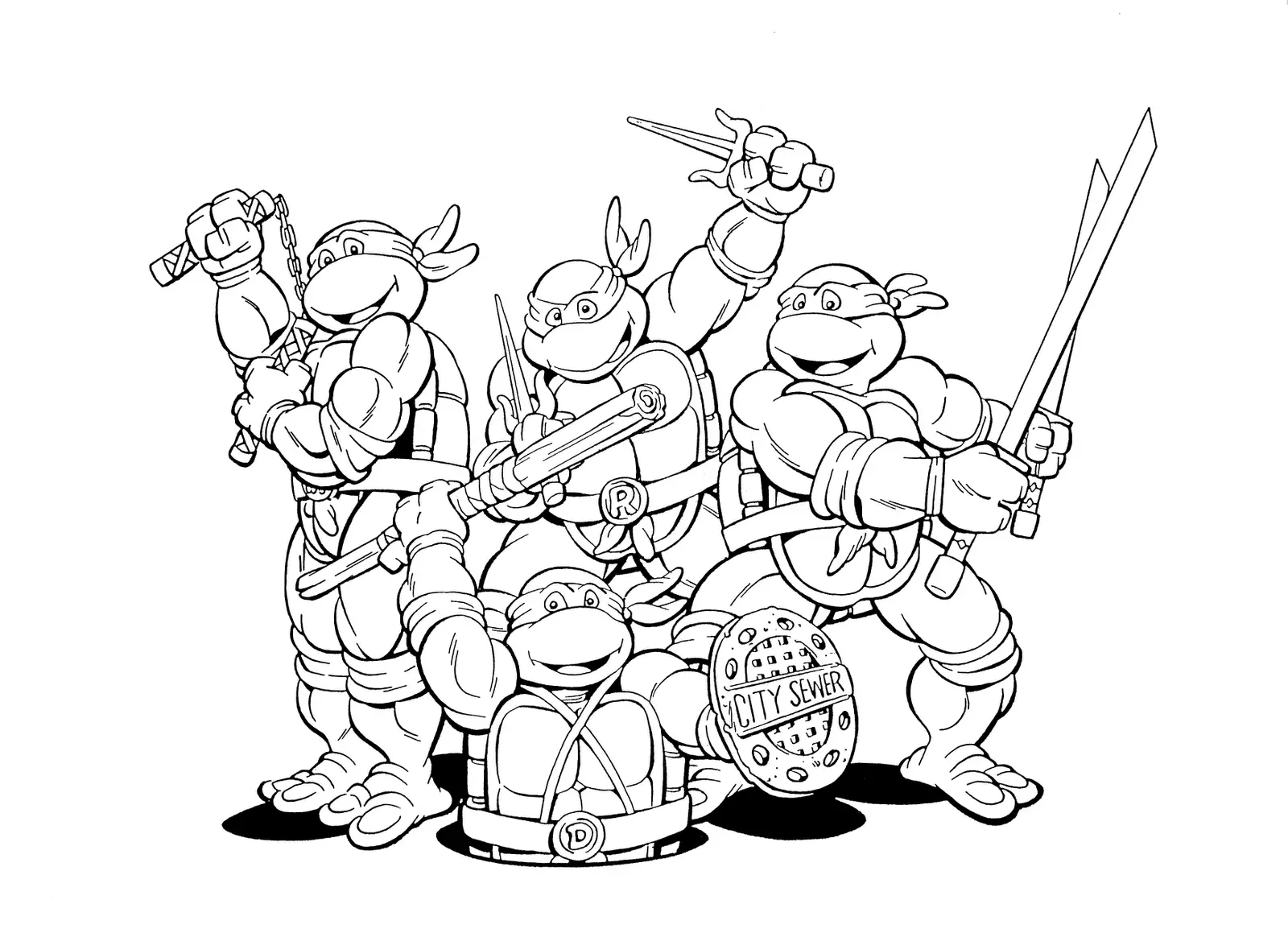 dibujos para colorear tortugas ninja