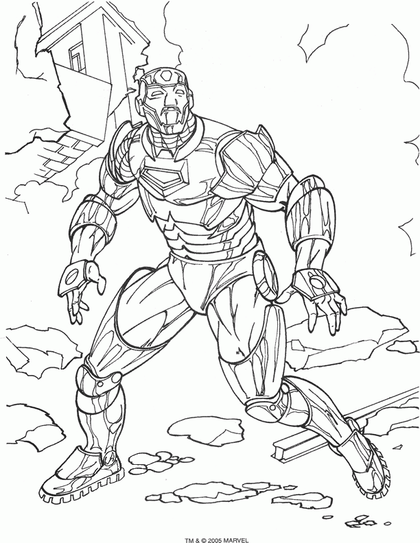 dibujos para imprimir de iron man