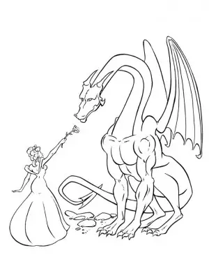 dibujos para pintar de dragones