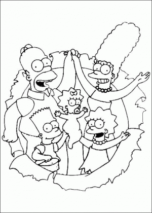 dibujos para pintar de los simpsons