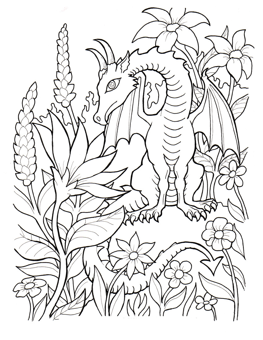 dragones chinos para colorear