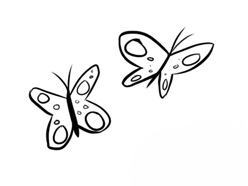 figuras de mariposas para colorear