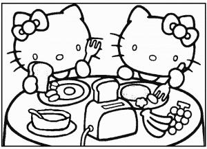 fotos de hello kitty para colorear