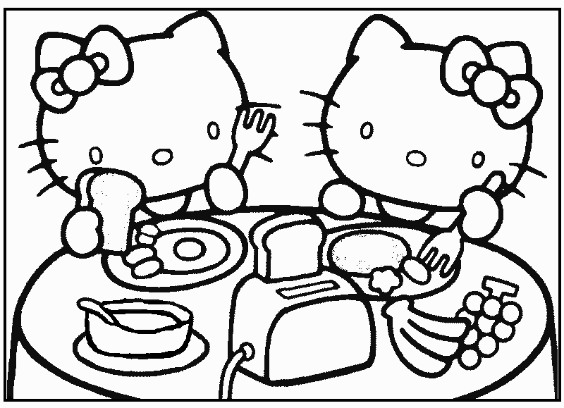 fotos de hello kitty para colorear