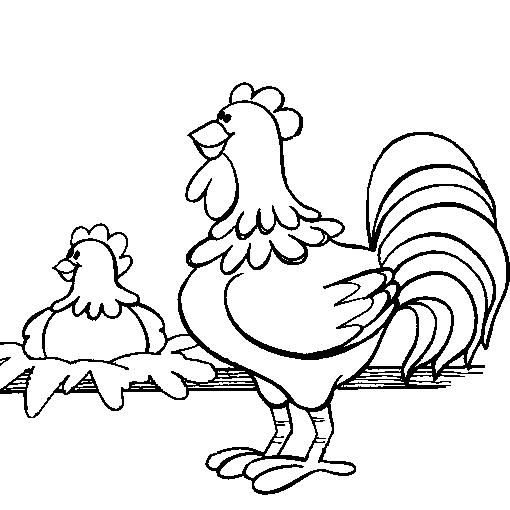 gallinas para colorear