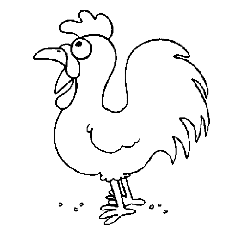 gallo para colorear