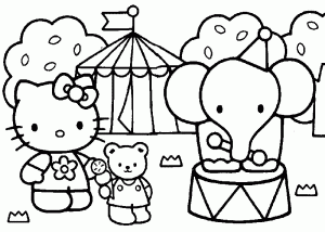 hello kitty imagenes para colorear