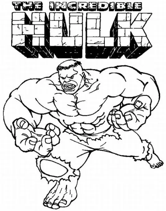 hulk dibujos para colorear