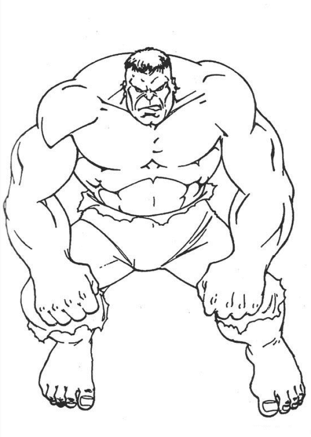 hulk para colorear