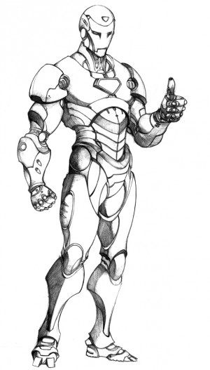 imagenes de iron man para colorear