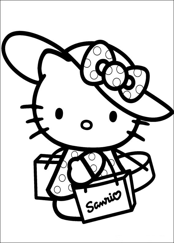 imagenes para pintar de hello kitty