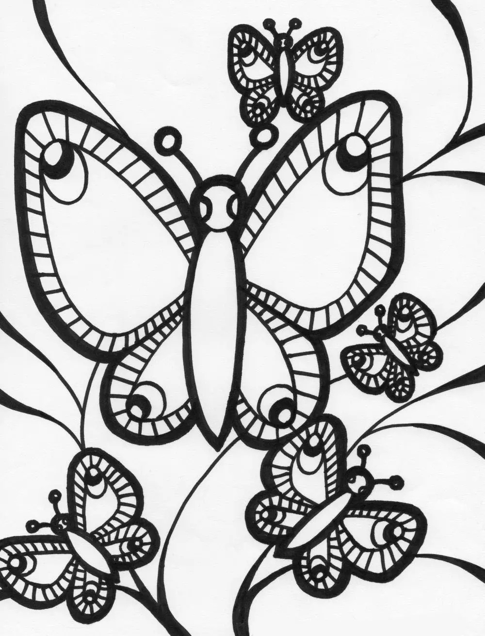 mariposas dibujos infantiles para colorear