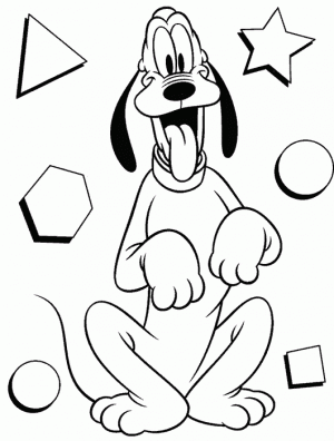 pluto para colorear