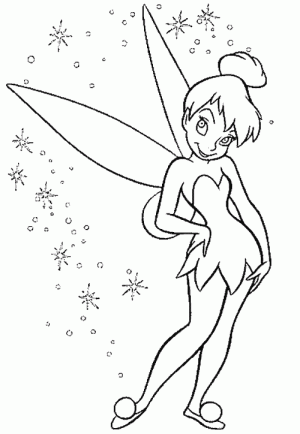 tinkerbell para colorear