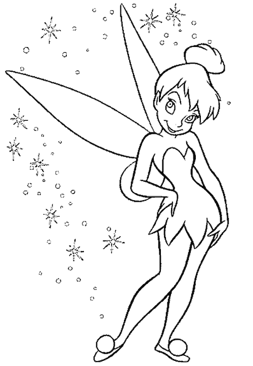 tinkerbell para colorear