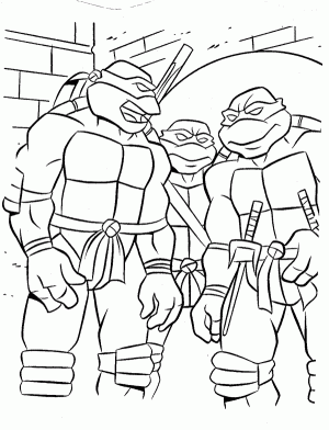 tortugas ninja para colorear