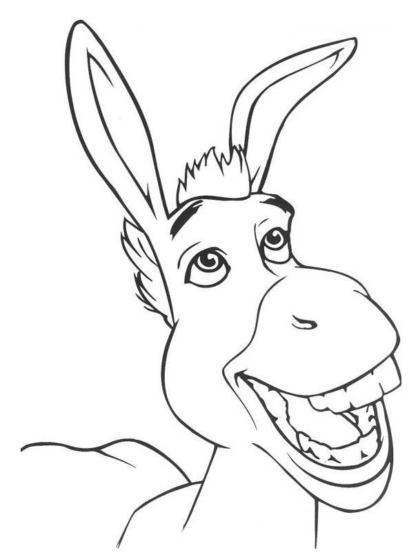 burro de shrek para colorear